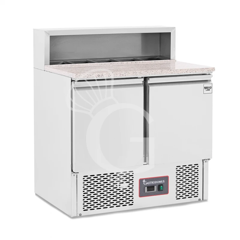 Saladette Refrigerata Con 2 Porte, Temperatura +2°C/+8°C, Piano In Granito 5 Saladette Refrigerata Con 2 Porte, Temperatura +2°C/+8°C, Piano In Granito - immagine 3