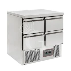Saladette Refrigerazione Statica Con 4 Cassetti, Piano In Inox E Temperatura +2°C/+8°C -Vendite Gastrodomus saladette refrigerazione statica con 4 cassetti piano in inox e temperatura 2c8c 2