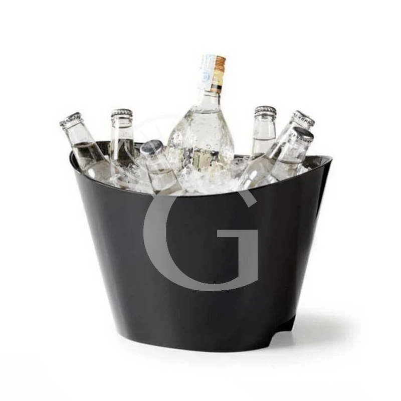 Secchiello Ovale Per Champagne In Acrilico Nero L 325 X P 235 X H 220 Mm 3 Secchiello Ovale Per Champagne In Acrilico Nero L 325 X P 235 X H 220 Mm