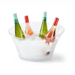 Secchiello Ovale Per Champagne In Acrilico Trasparente L 445 X P 415 X H 250 Mm