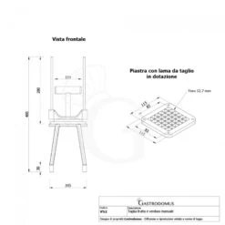 Taglia Frutta E Verdura Manuale Bastoncini L 205 Mm X P 205 Mm X H 480 Mm -Vendite Gastrodomus taglia frutta e verdura manuale bastoncini dimensioni l 210 mm x p 210 mm x h 475 mm 1 5