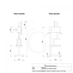 Taglia Frutta E Verdura Manuale Bastoncini - Dimensioni L 220 Mm X P 175 Mm X H 675 Mm -Vendite Gastrodomus taglia frutta e verdura manuale bastoncini dimensioni l 220 mm x p 175 mm x h 675 mm 6