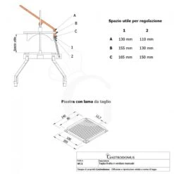 Taglia Frutta E Verdura Manuale Per Taglio A Bastoncini O Rondelle L 250 Mm X P 520 Mmx H 500 Mm -Vendite Gastrodomus taglia frutta e verdura manuale bastoncini dimensioni l 520 mm x p 260 mmx h 490 mm 1 7