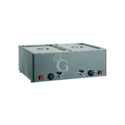 Bagnomaria 2 Bacinelle GN1/1 L 660 Mm X P 540 Mm X H 220 Mm 1200 W + 1200 W Temperature Differenziate Rubinetto Di Scarico