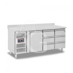 Tavolo Refrigerato 6 Cassetti 1 Porta 700 Mm -2°C/+8°C Alzatina Motore A Sinistra 9 Tavolo Refrigerato 6 Cassetti 1 Porta 700 Mm -2°C/+8°C Alzatina Motore A Sinistra -Vendite Gastrodomus tavolo frigo con 1 porta e 6 cassetti alzatina prof 700 e temperatura 2c8c 12