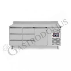Tavolo Refrigerato 6 Cassetti 1 Porta 700 Mm -2°C/+8°C Alzatina