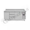 Tavolo Refrigerato 3 Cassetti 2 Porte 700 Mm -2°C/+8°C Alzatina -Vendite Gastrodomus tavolo frigo con 2 porte e 3 cassetti alzatina prof 700 e temperatura 2c8c