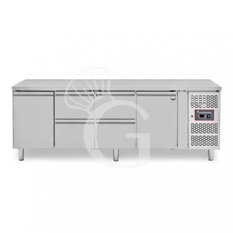 Tavolo Refrigerato 4 Cassetti 2 Porte 700 Mm -2°C/+8°C Per Gastronomia 3 Tavolo Refrigerato 4 Cassetti 2 Porte 700 Mm -2°C/+8°C Per Gastronomia