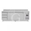 Tavolo Refrigerato 3 Cassetti 3 Porte 700 Mm -2°C/+8°C Alzatina -Vendite Gastrodomus tavolo frigo con 3 porte e 3 cassetti alzatina prof700 e temperatura 2c8c