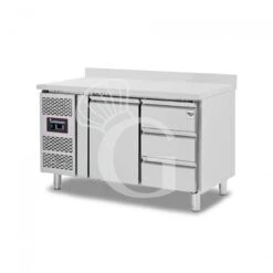 Tavolo Refrigerato 3 Cassetti 1 Porta 700 Mm -2°C/+8°C Alzatina Motore A Sinistra -Vendite Gastrodomus tavolo refrigerato 1 porta e 2 cassetti sinistra alzatina prof 700 2c8c 10