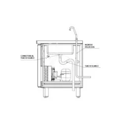Tavolo Refrigerato 3 Cassetti 2 Porte Con Lavello, Prof. 700 Mm, Temp. +2°C/+8°C, Completo Di Rubinetto -Vendite Gastrodomus tavolo refrigerato 3 cassetti 2 porte con lavello prof 700 mm temp 2c8c completo di rubinetto 7