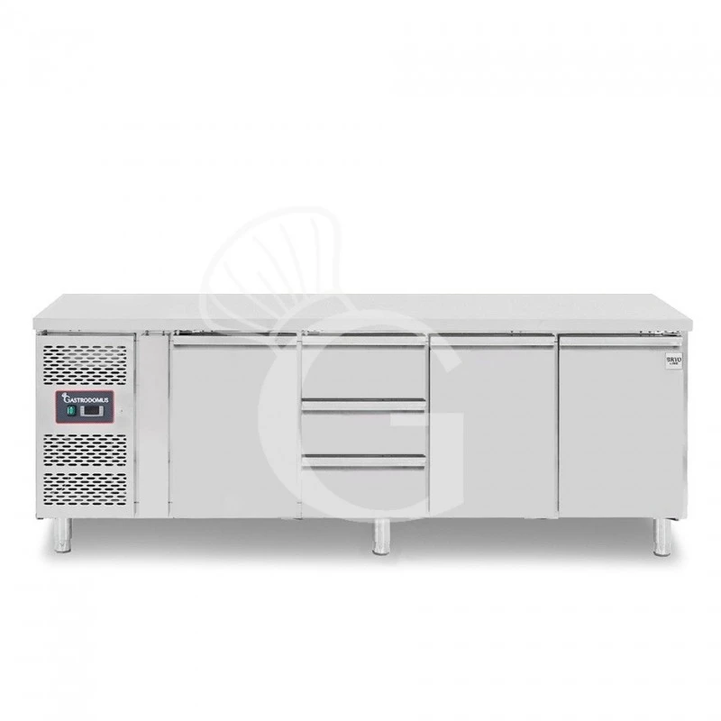 Tavolo Refrigerato 3 Cassetti 3 Porte 700 Mm -2°C/+8°C, Motore A Sinistra 5 Tavolo Refrigerato 3 Cassetti 3 Porte 700 Mm -2°C/+8°C, Motore A Sinistra - immagine 3