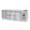 Tavolo Refrigerato 4 Cassetti 2 Porte Con Lavello, Prof. 700 Mm, Temp. +2°C/+8°C, Completo Di Rubinetto -Vendite Gastrodomus tavolo refrigerato 4 cassetti 2 porte con lavello prof 700 mm temp 2c8c completo di rubinetto