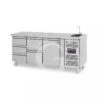 Tavolo Refrigerato 5 Cassetti 1 Porta Con Lavello, Prof. 700 Mm, Temp. +2°C/+8°C, Completo Di Rubinetto -Vendite Gastrodomus tavolo refrigerato 5 cassetti 1 porta con lavello prof 700 mm temp 2c8c completo di rubinetto