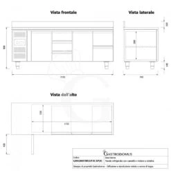 Tavolo Refrigerato 5 Cassetti 2 Porte 700 Mm -2°C/+8°C Alzatina, Motore A Sinistra 16 Tavolo Refrigerato 5 Cassetti 2 Porte 700 Mm -2°C/+8°C Alzatina, Motore A Sinistra -Vendite Gastrodomus tavolo refrigerato 5 cassetti 2 porte 700 mm 2c8c alzatina motore a sinistra 5
