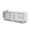 Tavolo Refrigerato 5 Cassetti 2 Porte Con Lavello,motore A Sinistra Prof. 700 Mm, Temp. +2°C/+8°C, Con Rubinetto -Vendite Gastrodomus tavolo refrigerato 5 cassetti 2 porte con lavellomotore a sinistra prof 700 mm temp 2c8c completo di rubinetto