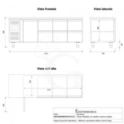 Tavolo Refrigerato 6 Cassetti 1 Porta 700 Mm -2°C/+8°C - Motore A Sinistra -Vendite Gastrodomus tavolo refrigerato 6 cassetti 1 porta 700 mm 2c8c motore a sinistra 6