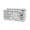 Tavolo Refrigerato 6 Cassetti 1 Porta Con Lavello E Alzatina, Prof. 700 Mm, Temp. +2°C/+8°C, Completo Di Rubinetto -Vendite Gastrodomus tavolo refrigerato 6 cassetti 1 porta con lavello e alzatina prof 700 mm temp 2c8c completo di rubinetto