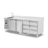 Tavolo Refrigerato 6 Cassetti 2 Porte Con Lavello E Alzatina,motore A Sinistra Prof. 700 Mm, Temp. +2°C/+8°C, Con Rubinetto -Vendite Gastrodomus tavolo refrigerato 6 cassetti 2 porte con lavello e alzatinamotore a sinistra prof 700 mm temp 2c8c con rubinetto