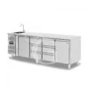 Tavolo Refrigerato 6 Cassetti 2 Porte Con Lavello,motore A Sinistra Prof. 700 Mm, Temp. +2°C/+8°C, Con Rubinetto -Vendite Gastrodomus tavolo refrigerato 6 cassetti 2 porte con lavellomotore a sinistra prof 700 mm temp 2c8c conrubinetto