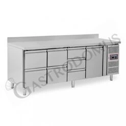 Tavolo Refrigerato 7 Cassetti 1 Porta 700 Mm -2°C/+8°C Alzatina -Vendite Gastrodomus tavolo refrigerato 7 cassetti 1 porta 700 mm 2c8c alzatina 2