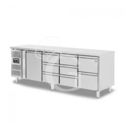 Tavolo Refrigerato 8 Cassetti 1 Porta 700 Mm -2°C/+8°C, Motore A Sinistra -Vendite Gastrodomus tavolo refrigerato 8 cassetti 1 porta 700 mm 2c8c motore a sinistra 2