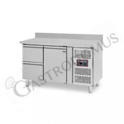 Tavolo Refrigerato 2 Cassetti 1 Porta 700 Mm -2°C/+8°C Con Alzatina