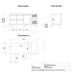 Tavolo Refrigerato 4 Cassetti 1 Porta 700 Mm -2°C/+8°C Per Gastronomia 16 Tavolo Refrigerato 4 Cassetti 1 Porta 700 Mm -2°C/+8°C Per Gastronomia -Vendite Gastrodomus tavolo refrigerato con 1 porta e 4 cassetti prof 700 e temperatura 2c8c 6