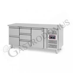 Tavolo Refrigerato 5 Cassetti 1 Porta 700 Mm -2°C/+8°C Per Gastronomia 14 Tavolo Refrigerato 5 Cassetti 1 Porta 700 Mm -2°C/+8°C Per Gastronomia -Vendite Gastrodomus tavolo refrigerato con 1 porta e 5 cassetti prof 700 e temperatura 2c8c 2