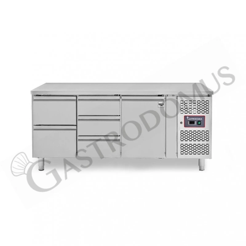 Tavolo Refrigerato 5 Cassetti 1 Porta 700 Mm -2°C/+8°C Per Gastronomia 3 Tavolo Refrigerato 5 Cassetti 1 Porta 700 Mm -2°C/+8°C Per Gastronomia