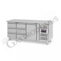 Tavolo Refrigerato 6 Cassetti 1 Porta 700 Mm -2°C/+8°C -Vendite Gastrodomus tavolo refrigerato con 1 porta e 6 cassetti prof 700 e temperatura 2c8c 11