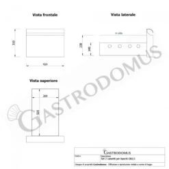 Tavolo Refrigerato 6 Cassetti 1 Porta 700 Mm -2°C/+8°C Per Gastronomia -Vendite Gastrodomus tavolo refrigerato con 1 porta e 6 cassetti prof 700 e temperatura 2c8c 8