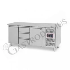 Tavolo Refrigerato 3 Cassetti 2 Porte 700 Mm -2°C/+8°C -Vendite Gastrodomus tavolo refrigerato con 2 porte e 3 cassetti prof 700 e temperatura 2c8c 2