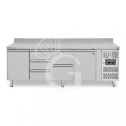 Tavolo Refrigerato 5 Cassetti 2 Porte 700 Mm -2°C/+8°C Alzatina Per Gastronomia