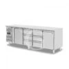 Tavolo Refrigerato 6 Cassetti 2 Porte 700 Mm -2°C/+8°C, Motore A Sinistra -Vendite Gastrodomus tavolo refrigerato con 2 porte e 6 cassetti prof 700 e temperatura 2c8c