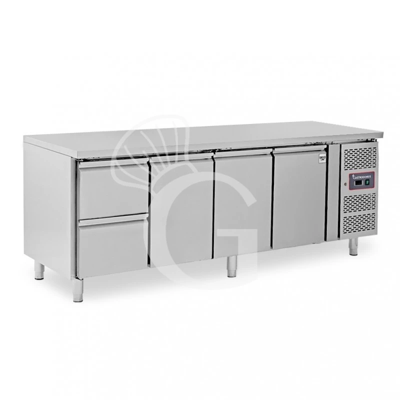 Tavolo Refrigerato 2 Cassetti 3 Porte 700 Mm -2°C/+8°C Per Gastronomia 6 Tavolo Refrigerato 2 Cassetti 3 Porte 700 Mm -2°C/+8°C Per Gastronomia - immagine 4
