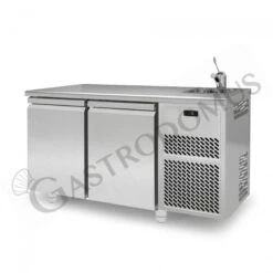 Tavolo Refrigerato Con Lavello 2 Porte Prof. 700 Mm Per Griglie GN1/1Classe Energetica A