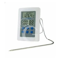 Termometro Con Timer E Allarme Completo Di Sonda L 110 Mm X P 75 Mm X H 15 Mm