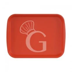 Vassoio Rettangolare In Polipropilene Colore Arancio - Dimensioni L 475 X P 355 X H 20 Mm