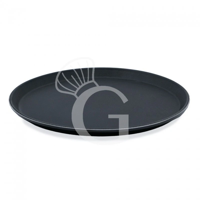 Vassoio Rotondo Antiscivolo In Fibra Di Vetro Colore Nero- Ø 400 Mm 4 Vassoio Rotondo Antiscivolo In Fibra Di Vetro Colore Nero- Ø 400 Mm - immagine 2