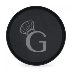 Vassoio Rotondo Antiscivolo In Fibra Di Vetro Colore Nero- Ø 400 Mm