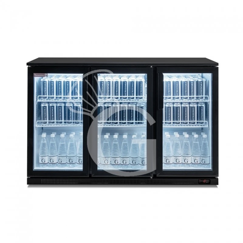 Vetrina Frigo Ventilata Da Banco O Retrobanco Orizzontale, 3 Porte Battenti 295 LT - Temperatura 0°C/+10°C 3 Vetrina Frigo Ventilata Da Banco O Retrobanco Orizzontale, 3 Porte Battenti 295 LT - Temperatura 0°C/+10°C