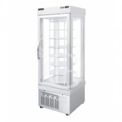 Vetrina Pasticceria Refrigerata Statico 450 LT +2°C/+10°C 4 Lati Vetro Ripiani Tondi Girevoli