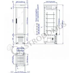 Vetrina Pasticceria Refrigerata Ventilato 250 LT -5°C/+10°C 1 Lato Vetro -Vendite Gastrodomus vetrina pasticceria refrigerata ventilato 1 lato vetro 250 lt 5c10c 2