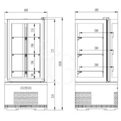 Vetrina Pasticceria Refrigerata Ventilato 100 LT +2°C/+8°C 9 Vetrina Pasticceria Refrigerata Ventilato 100 LT +2°C/+8°C -Vendite Gastrodomus vetrina pasticceria refrigerata ventilato 100 lt 2c8c 3