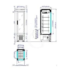 Vetrina Pasticceria Refrigerata Ventilato 255 LT -25°C/+5°C 3 Lati Vetro -Vendite Gastrodomus vetrina pasticceria refrigerata ventilato 255 lt 25c5c 3 lati vetro 1