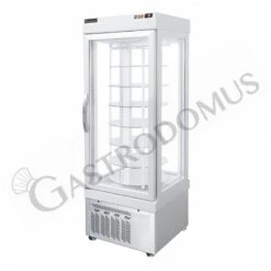 Vetrina Pasticceria Refrigerata Ventilato 430 LT -25°C/+5°C 4 Lati Vetro Ripiani Tondi Girevoli
