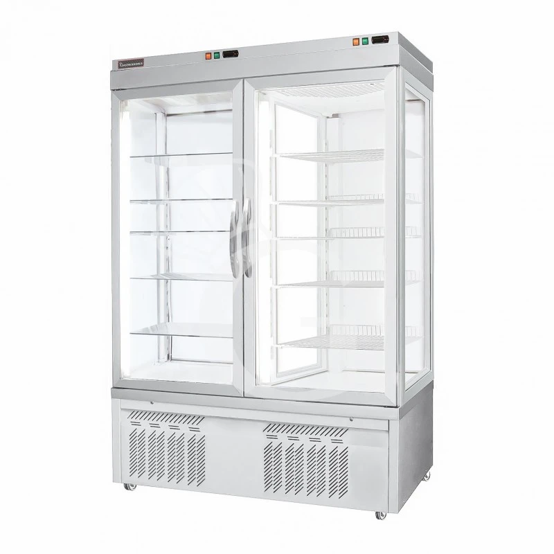 Vetrina Pasticceria Refrigerata Ventilato 875 LT -5°C/+10°C 3 Lati Vetro 2 Porte 3 Vetrina Pasticceria Refrigerata Ventilato 875 LT -5°C/+10°C 3 Lati Vetro 2 Porte