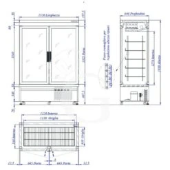 Vetrina Pasticceria Refrigerata Ventilato 880 LT -25°C/+5°C 4 Lati Vetro 2 Porte 5 Vetrina Pasticceria Refrigerata Ventilato 880 LT -25°C/+5°C 4 Lati Vetro 2 Porte -Vendite Gastrodomus vetrina pasticceria refrigerata ventilato 880 lt 25c5c 4 lati vetro 2 porte 1