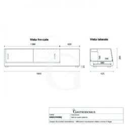 Vetrina Sushi 5 Bacinelle GN1/2 190 W L 1800 Mm X P 425 Mm X H 295 Mm 17 Vetrina Sushi 5 Bacinelle GN1/2 190 W L 1800 Mm X P 425 Mm X H 295 Mm -Vendite Gastrodomus vetrina sushi 5 bacinelle gn12 019 kw l 1800 mm x p 420 mm x h 290 mm 7
